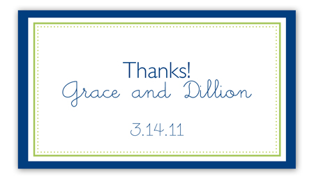 Simply Navy Border Calling Card