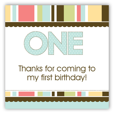 Simply One Aqua Gift Tag