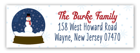 Snow Globe Fun Address Label