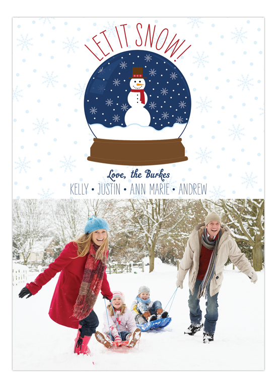 Snow Globe Fun Photo Card