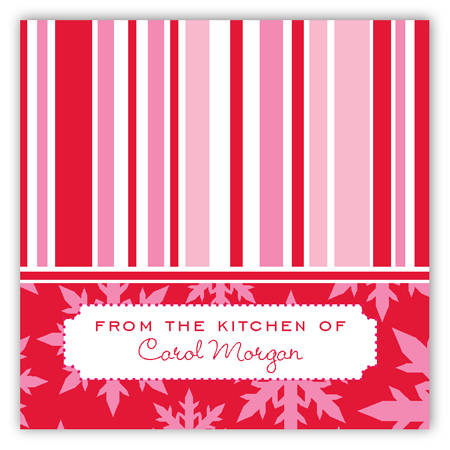 Snow Stripes Square Sticker