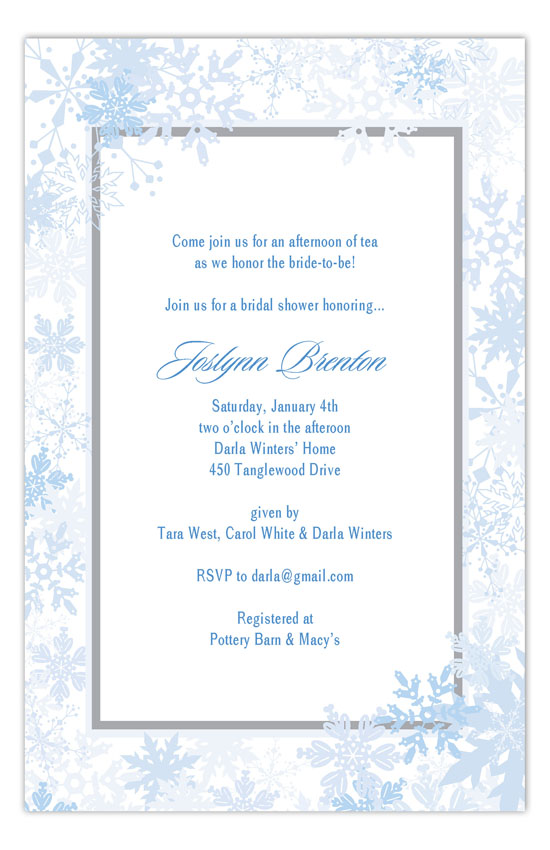 Snow Wonder Invitation