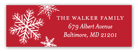 Snowy Christmas Address Label