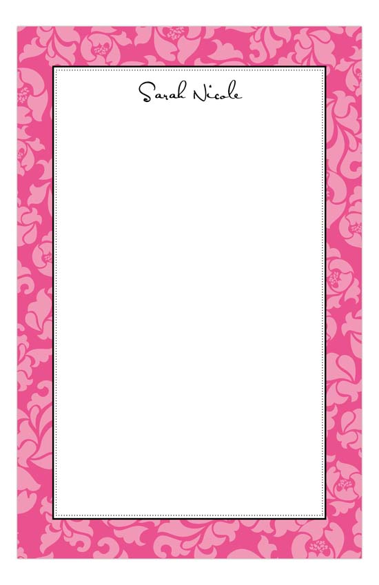Sophisticated Pink Notepad