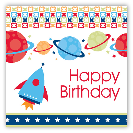 Space Exploring Party Gift Tag