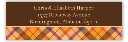 Spiced Tartan Address Label