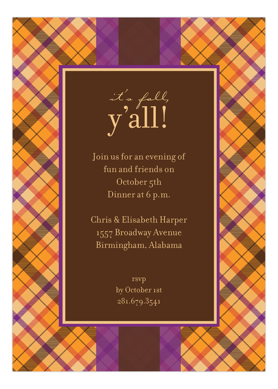 Spiced Tartan Invitation