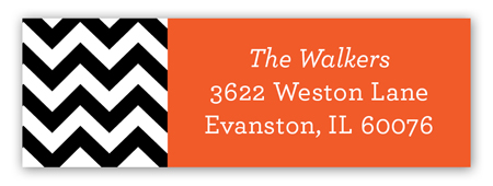 Spooky Chevron Address Label