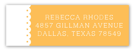 Spring Scalloped Citrus Address Label