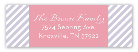 Square Hello Girl Address Label