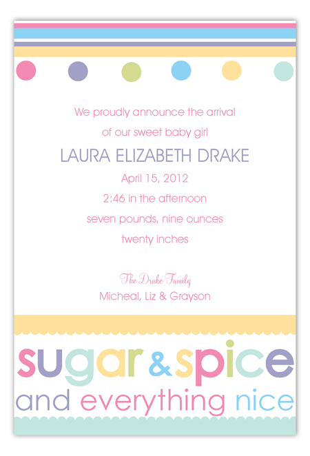 Sugar and Spice Invitation