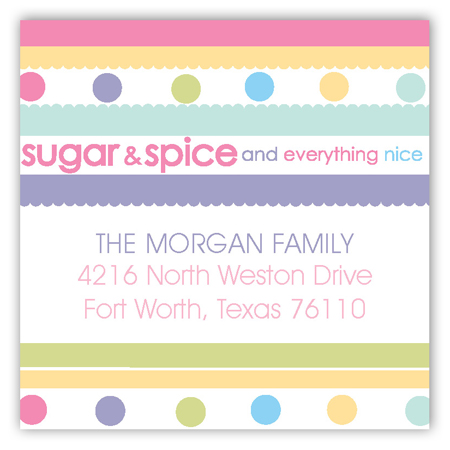 Sugar and Spice Square Sticker