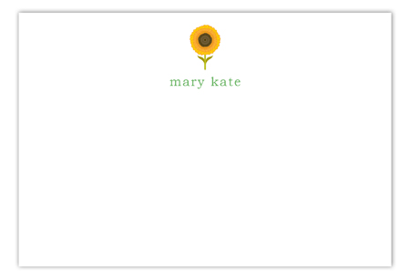 Sunny Flower Flat Note Card