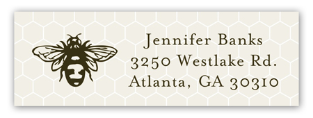 Sweet Bee Personalized Return Address Labels