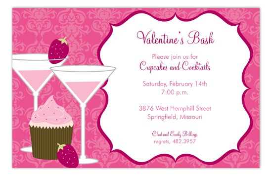 Valentines Couples and Cocktails Sweet Beginnings Invitation
