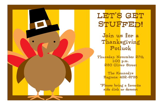 Sweet Turkey Invitation | fall party ideas for kindergarten