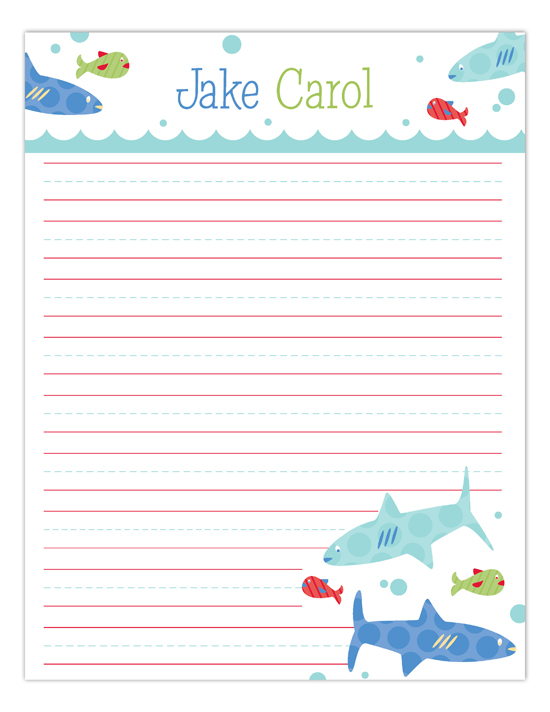 Swimming Sharks Notepad