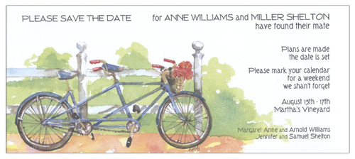 Tandem Bike Invitation