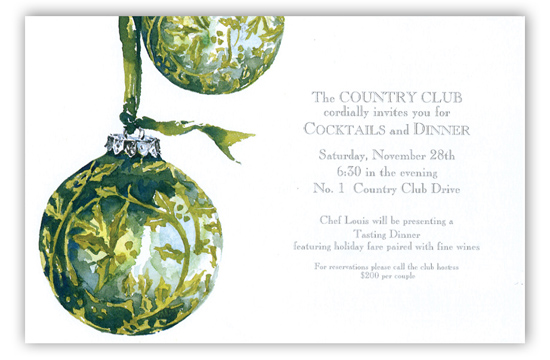 Tapestry Globes Invitation