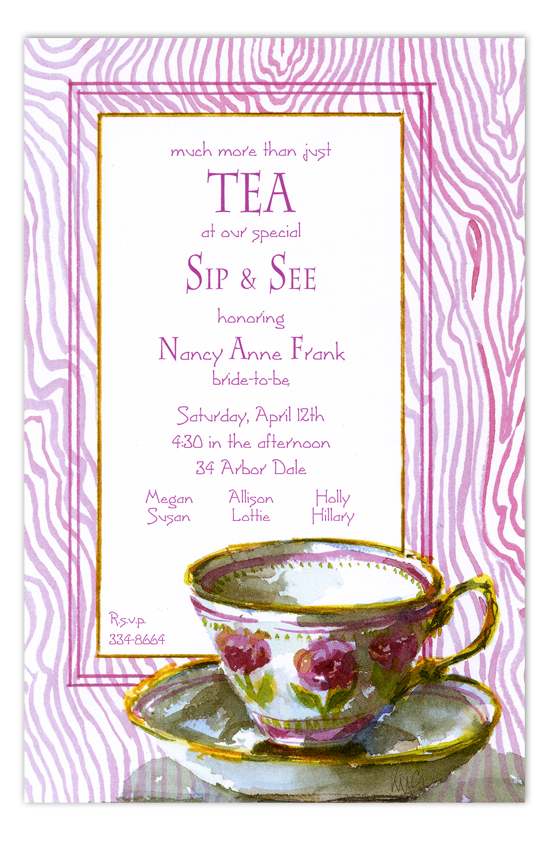 Tea Cup Kitchen Tea Invite