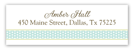 Teal Damask Monogram Address Label