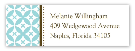 Teal Elegance Address Label