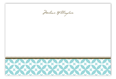 Teal Elegance Flat Note Card