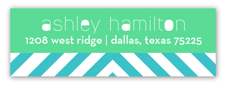 Teal Graphic Address Label