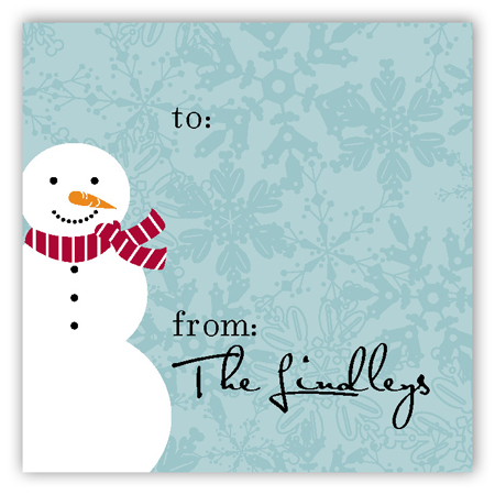 The Coolest Snowman Gift Tag