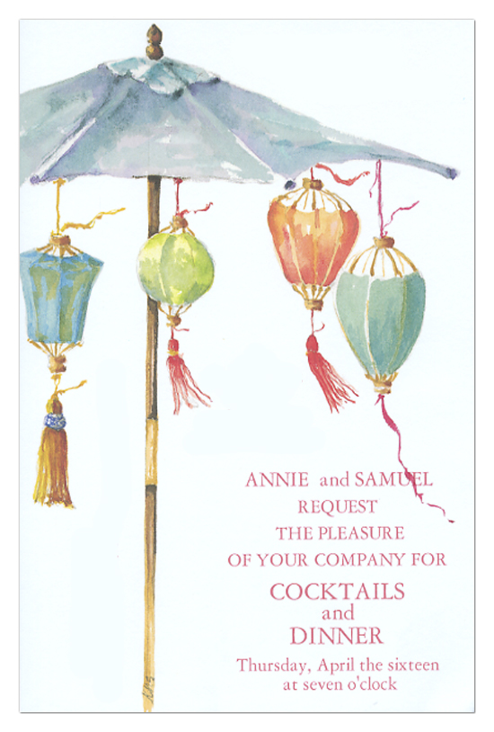 Tropical Lanterns Invitations