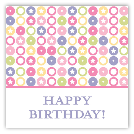 Turning Four Soft Pastels Square Sticker