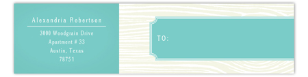 Turquoise Woodgrain Envelope Wrap