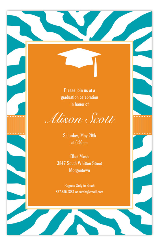 turquoise-zebra-grad-invitation-pddd-np58gd0117 How To Host The Ultimate End-Of-Year Graduation Party