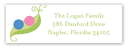 Twin Peapod Address Label