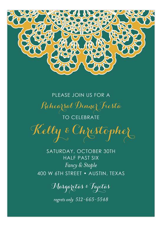 Vintage Lace Fiesta Invitation