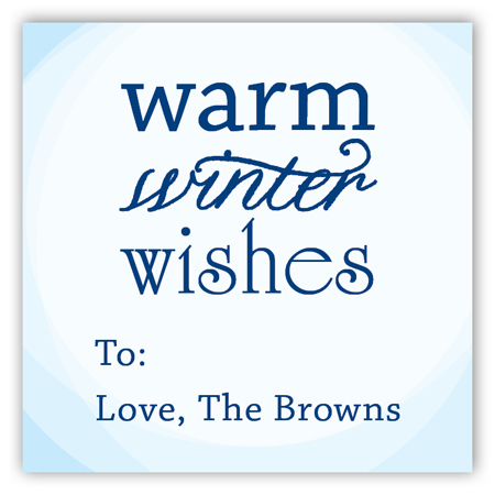 Warm Winter Wishes Gift Tag