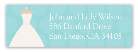 Wedding Dress Form Address Label