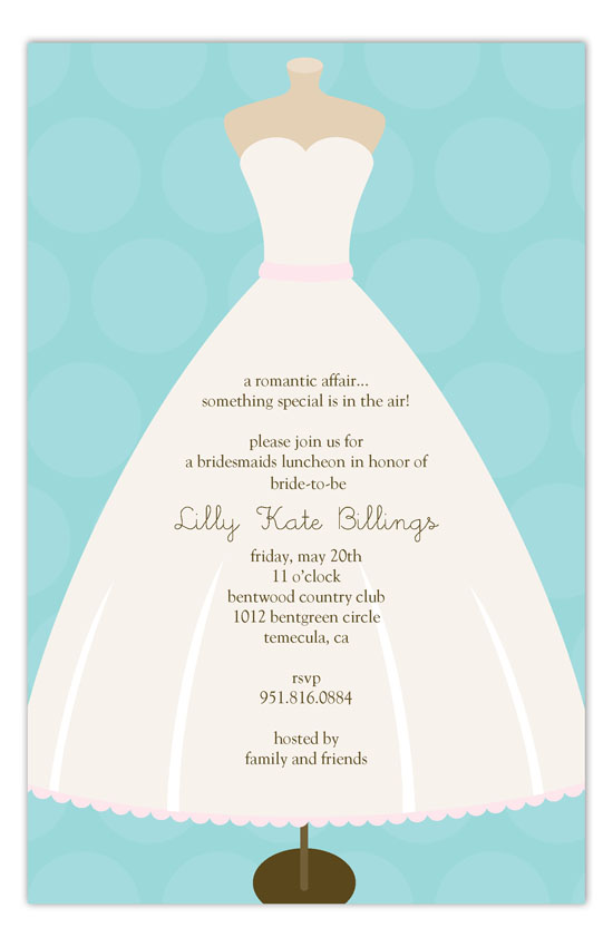 Wedding Dress Form Invitation