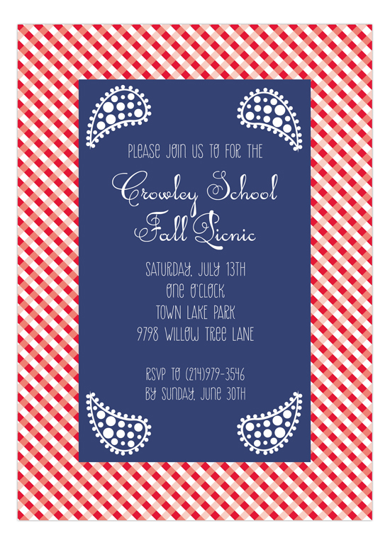 Western Gingham Invitation