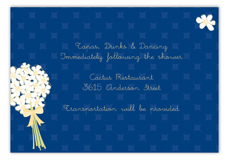 White Bouquet Enclosure Card