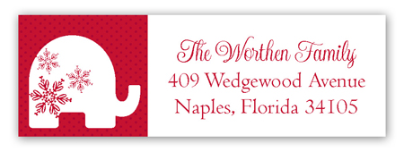 White Elephant Address Label