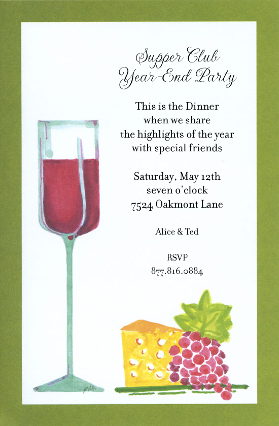 Wine and Cheese Party Invitations