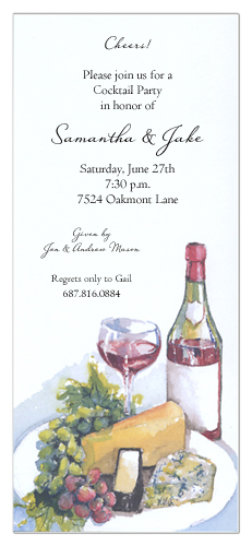 Wine and Cheese Invitation