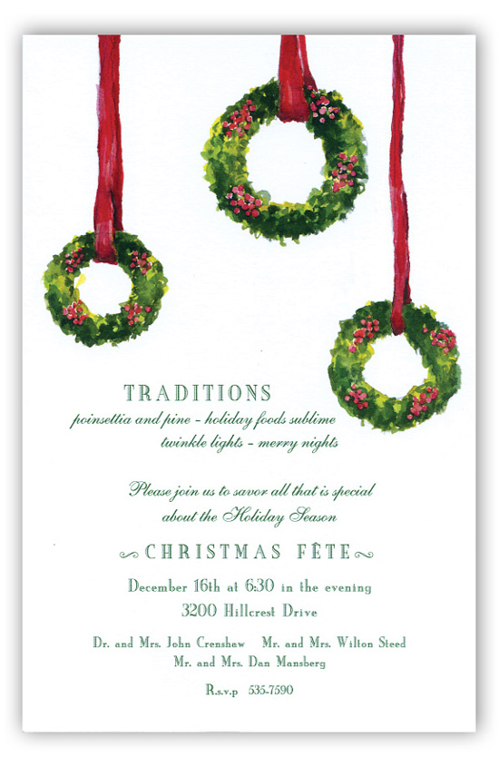 Wreath Trio Invitation