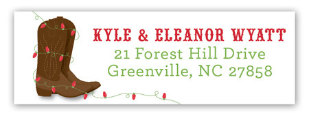 Yeehaw Holiday Address Label