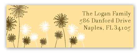 Yellow Flowers Address Label