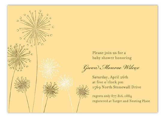 Yellow Flowers Invitation