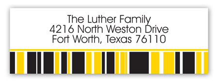 Yellow Graduation Year Address Label