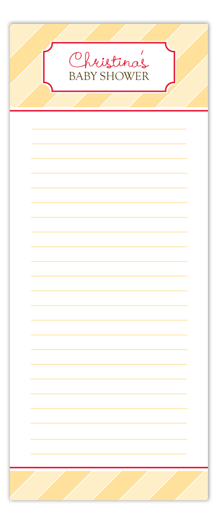 Yellow Monkey Stripes Notepad