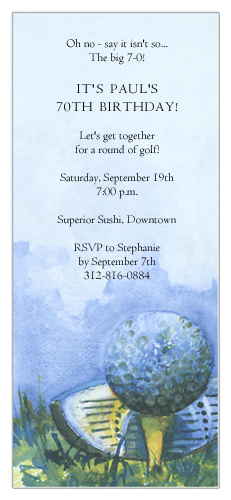 Yellow Tee Invitation